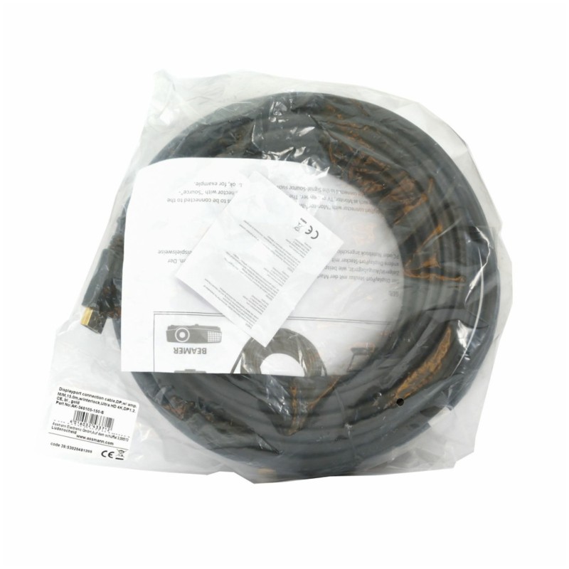 Digitus kabel DisplayPort z ojačevalcem 15m 4K 60Hz črn AK-340105-150-S Digitus Digitus kabel DisplayPort z ojačevalcem 15m 4K 60Hz črn AK-340105-150-S