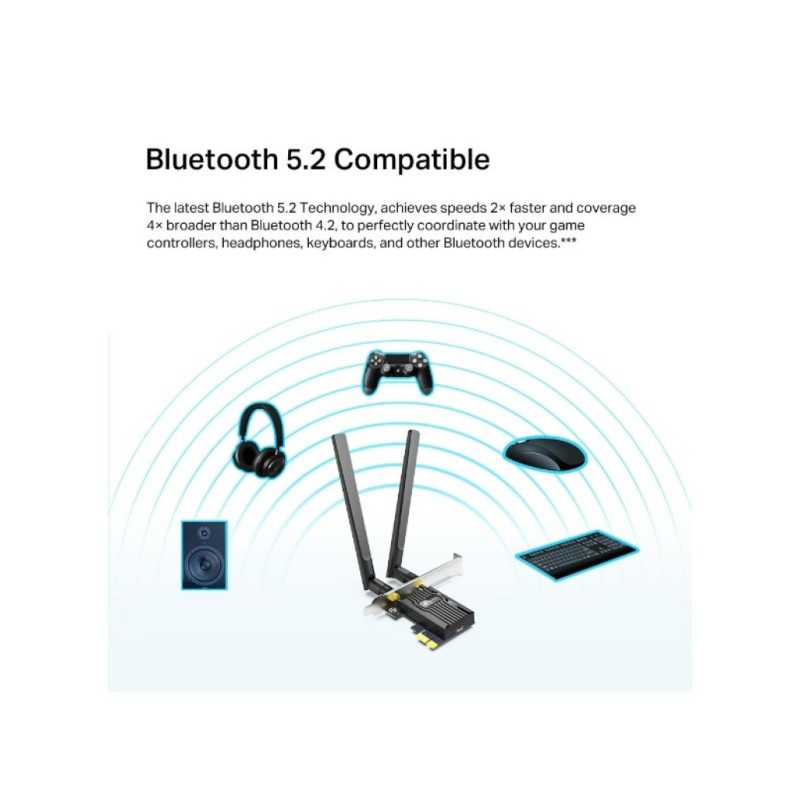 Brezžični mrežni adapter PCIe TP-Link Archer TX20E WiFi 6 AX1800 2x antena BT 5.2 (Archer TX20E) TP-LINK Brezžični mrežni adapter PCIe TP-Link Archer TX20E WiFi 6 AX1800 2x antena BT 5.2 (Archer TX20E)