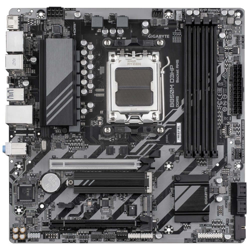 Osnovna plošča AM5 GigaByte B850M D3HP microATX 1xHDMI 2xDisplayPort GIGABYTE Osnovna plošča AM5 GigaByte B850M D3HP microATX 1xHDMI 2xDisplayPort