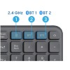 Tipkovnica Bluetooth + USB Ewent Wireless Ergonomic Multi-Connect SLO | Slovenski nabor znakov črno-siva (EW3289) Ewent Tipkovnica Bluetooth + USB Ewent Wireless Ergonomic Multi-Connect SLO | Slovenski nabor znakov črno-siva (EW3289)