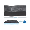 Tipkovnica Bluetooth + USB Ewent Wireless Ergonomic Multi-Connect SLO | Slovenski nabor znakov črno-siva (EW3289) Ewent Tipkovnica Bluetooth + USB Ewent Wireless Ergonomic Multi-Connect SLO | Slovenski nabor znakov črno-siva (EW3289)