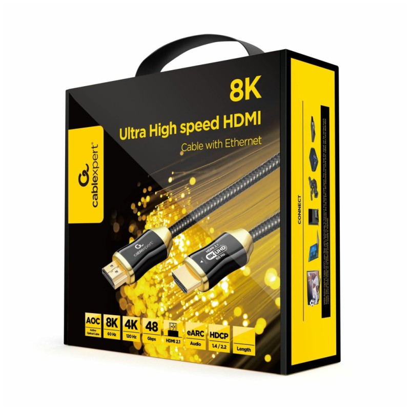 KABEL HDMI/HDMI M/M 5,0m Cablexpert AOC optični pozlačeni kontakti V2,0 UHD 8K z ethernet (CCBP-HDMI8K-AOC-5M) Cablexpert KABEL HDMI/HDMI M/M 5,0m Cablexpert AOC optični pozlačeni kontakti V2,0 UHD 8K z ethernet (CCBP-HDMI8K-AOC-5M)