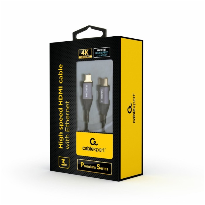 KABEL HDMI/HDMI M/M 3,0m Cablexpert pozlačeni kontakti 4K z ethernet High speed (CCBP-HDMI-3M) KABEL HDMI/HDMI M/M 3,0m Cablexpert pozlačeni kontakti 4K z ethernet High speed (CCBP-HDMI-3M)