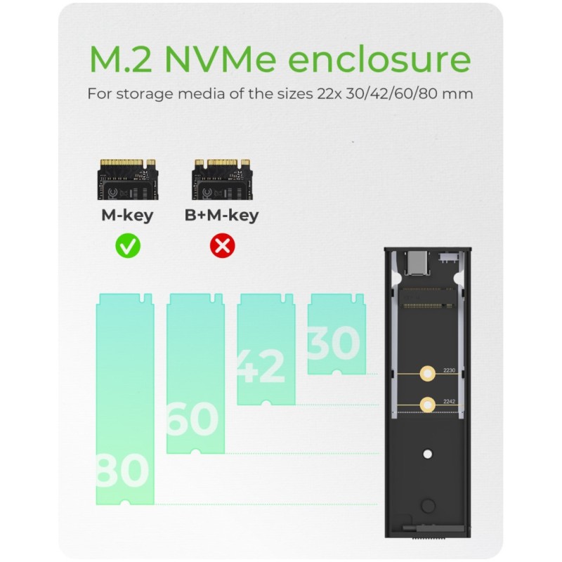 Ohišje za SSD disk M.2 => USB-C PCIe NVMe 3.2 10Gb/s Icy-Box - zaščito pred pisanjem (IB-1807MT-C31) Icy Box Ohišje za SSD disk M.2 => USB-C PCIe NVMe 3.2 10Gb/s Icy-Box - zaščito pred pisanjem (IB-1807MT-C31)