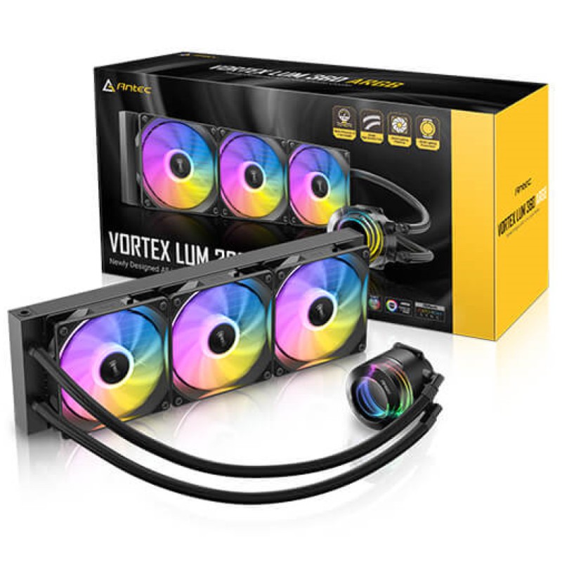 Vodno hlajenje Antec Vortex Lum - 360mm ARGB črna (0-761345-40055-8) ANTEC Vodno hlajenje Antec Vortex Lum - 360mm ARGB črna (0-761345-40055-8)