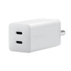 Hišni polnilec 100-240V => Asus 65W 2xUSB-C za mobilne telefone s priloženim kablom USB-C bel(AC65-05)