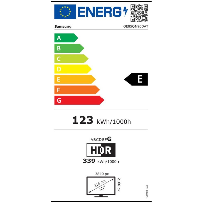 TV sprejemnik Samsung 85,0 215,9 cm QE65QN90D 3840x2160 HDR10+ SMART Tizen 4xHDMI 2xUSB WiFi RJ45 BT WiFi RJ45 BT WiFi BT HDR10+ 144Hz FreeSync Premium Pro SAMSUNG TV sprejemnik Samsung 85,0 215,9 cm QE65QN90D 3840x2160 HDR10+ SMART Tizen 4xHDMI 2xUSB WiFi RJ45 BT WiFi RJ45 BT WiFi BT HDR10+ 144Hz FreeSync Premium Pro