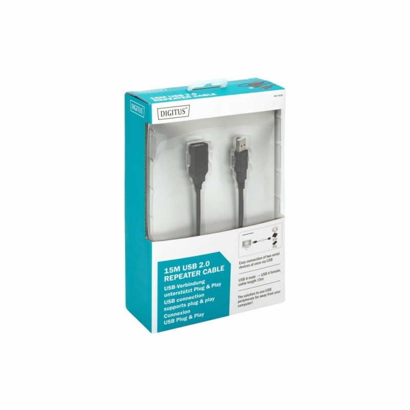 Line extender/repeater USB 2.0 do 15m Digitus (DA-73101) Digitus Line extender/repeater USB 2.0 do 15m Digitus (DA-73101)