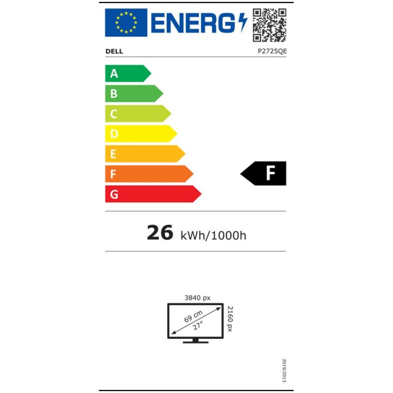Monitor Dell 68,6 cm (27,0) P2725QE 3840x2160 100Hz IPS 5ms HDMI DisplayPort USB-C 90W 3xUSB3.2 USB-C-Out Pivot sRGB99% RJ45 Dell Monitor Dell 68,6 cm (27,0) P2725QE 3840x2160 100Hz IPS 5ms HDMI DisplayPort USB-C 90W 3xUSB3.2 USB-C-Out Pivot sRGB99% RJ45