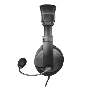 Slušalke žične Trust naglavne z mikrofonom 1x3,5mm QUASAR črne (21661)