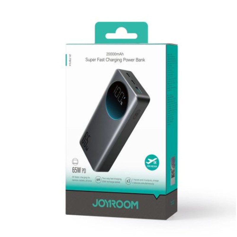 Prenosna baterija Joyroom 20.000mAh, 1x USB, 2x USB-C, 65W siva (JR-PBF04) Joyroom Prenosna baterija Joyroom 20.000mAh, 1x USB, 2x USB-C, 65W siva (JR-PBF04)