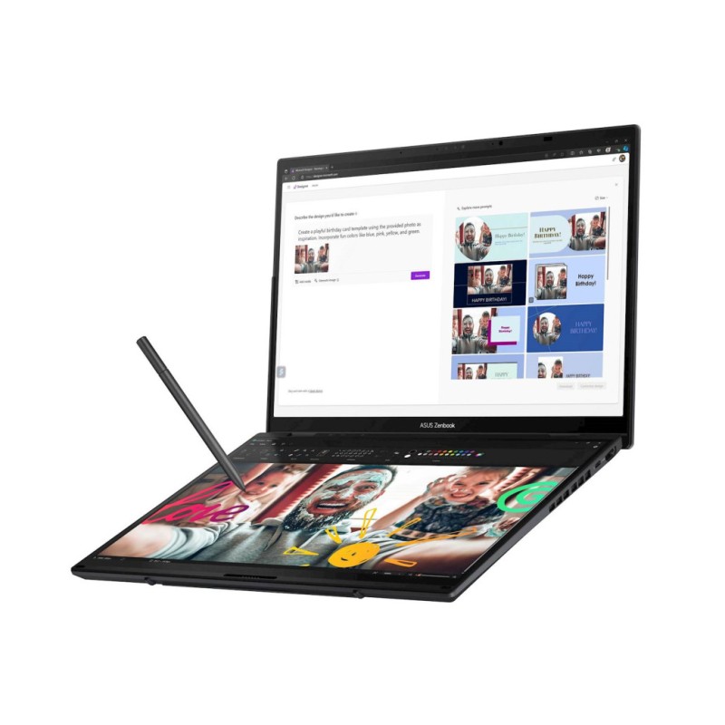 Prenosnik Asus 2x 35,5 cm (14,0) Zenbook Duo 2880x1800 OLED na dotik 400nit 120Hz Ultra 9-285H/32GB/SSD2TB/ALU/Intel Arc/Win11Pro (90NB14X1-M002Y0) ASUS Prenosnik Asus 2x 35,5 cm (14,0) Zenbook Duo 2880x1800 OLED na dotik 400nit 120Hz Ultra 9-285H/32GB/SSD2TB/ALU/Intel Arc/Win11Pro (90NB14X1-M002Y0)