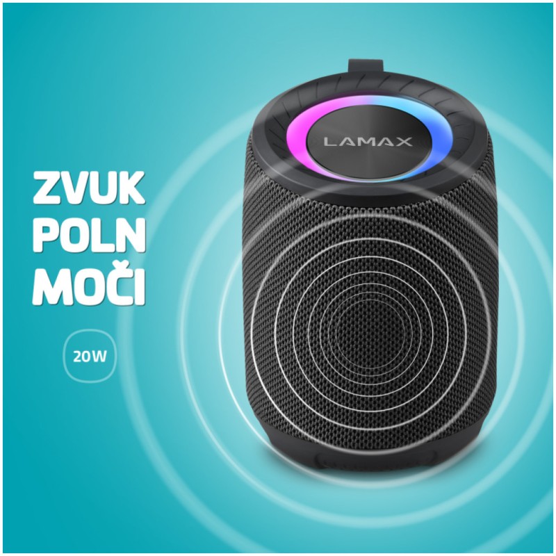 Zvočnik prenosni bluetooth Lamax Waver1 20W 1.0 (črna)