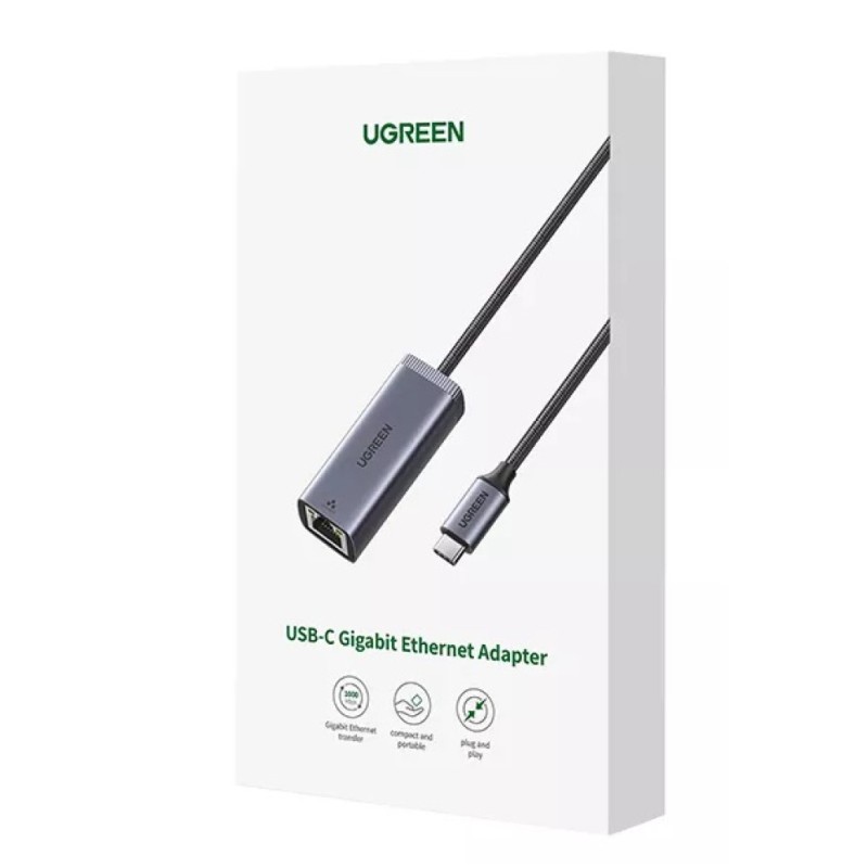 Mrežni adapter USB-C => LAN RJ45 100/1000 Ugreen gigabit (50737) UGREEN Mrežni adapter USB-C => LAN RJ45 100/1000 Ugreen gigabit (50737)