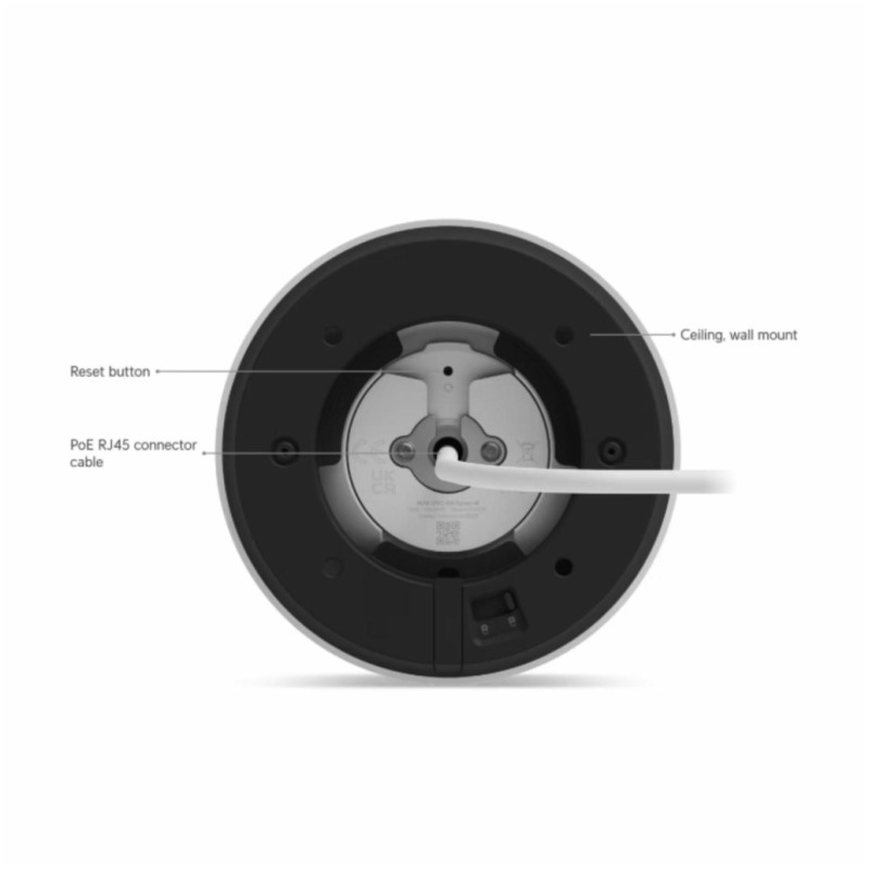 Zunanja nadzorna kamera Ubiquiti UniFi 8 MP RJ45 PoE 109,9° 56,7 °134,1° montažna nočni pogled (UVC-G6-Turret-W) UBIQUITI Zunanja nadzorna kamera Ubiquiti UniFi 8 MP RJ45 PoE 109,9° 56,7 °134,1° montažna nočni pogled (UVC-G6-Turret-W)
