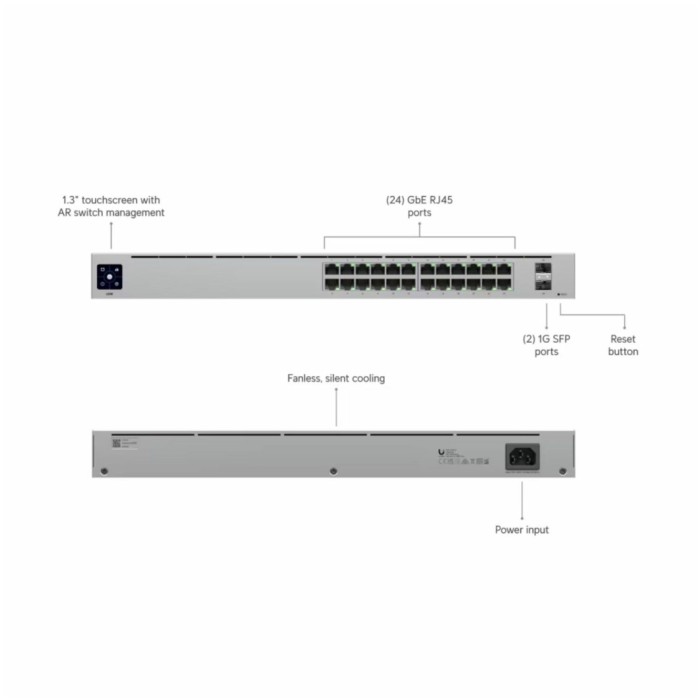 STIKALO 24-PORT + 2x SFP Ubiquiti 10/100/1000 (USW-24-EU)