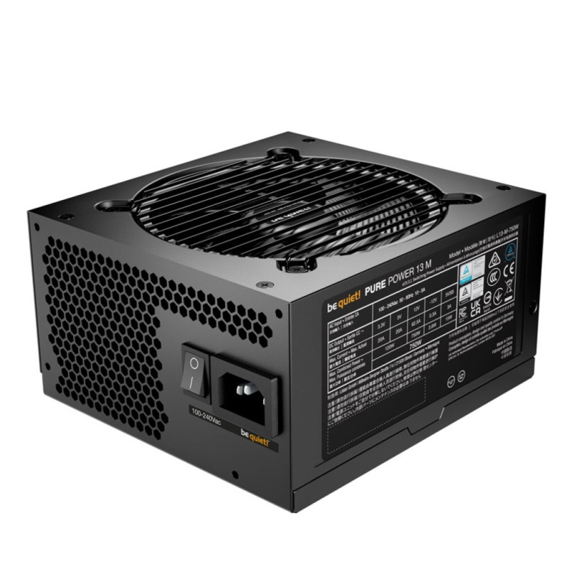 Napajalnik - 750W be quiet! Pure Power 13 M 80Plus Gold 94% ATX 12V V3.1 Modular 120mm (BP026EU) be quiet! Napajalnik - 750W be quiet! Pure Power 13 M 80Plus Gold 94% ATX 12V V3.1 Modular 120mm (BP026EU)