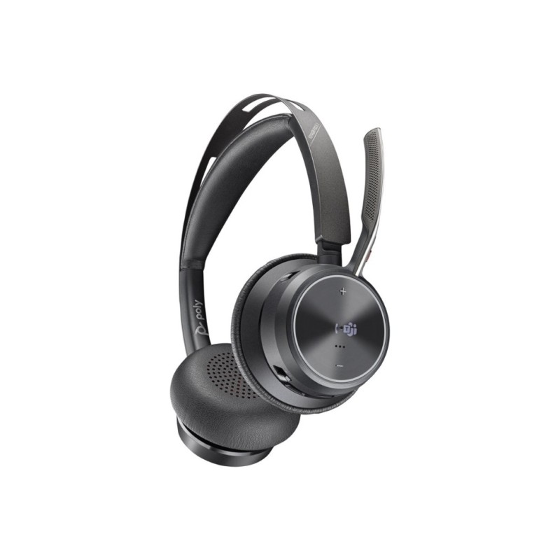 Slušalke brezžične HP naglavne z mikrofonom BT USB-C/USB-A Voyager Focus 2 črna ANC s stojalom za polnjenje (9T9J6AA#AC3) HP Slušalke brezžične HP naglavne z mikrofonom BT USB-C/USB-A Voyager Focus 2 črna ANC s stojalom za polnjenje (9T9J6AA#AC3)