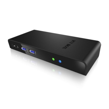 Priklopna postaja USB-A =>Icy Box IB-DK2241AC HDMI DVI 4xUSB2.0, 3xUSB3.0 1xLAN 2x3,5mm (20850)