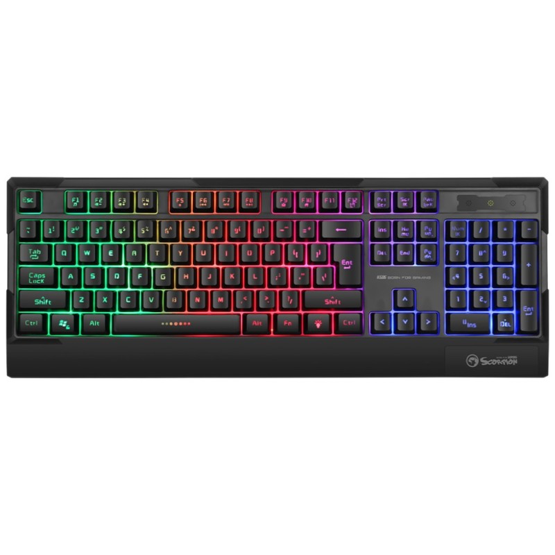 Gaming Tipkovnica Žična Marvo K606 SLO - US International | SLO gravura črna RGB (9952) Marvo Gaming Tipkovnica Žična Marvo K606 SLO - US International | SLO gravura črna RGB (9952)