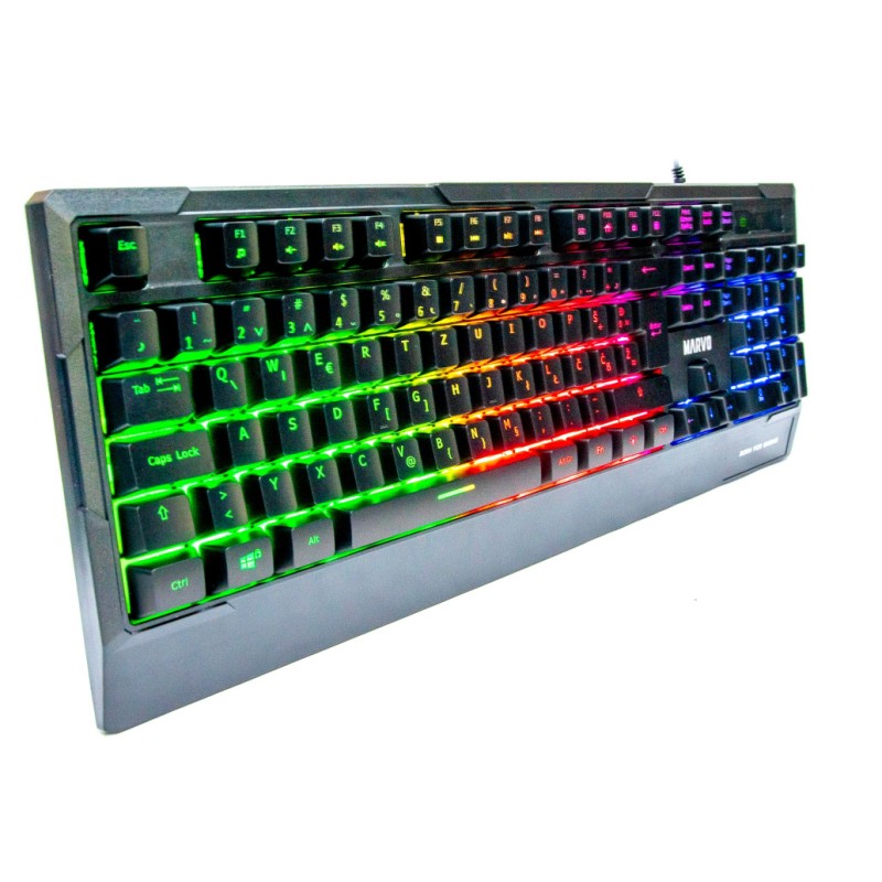 Gaming Tipkovnica Žična Marvo K606 SLO - US International | SLO gravura črna RGB (9952) Marvo Gaming Tipkovnica Žična Marvo K606 SLO - US International | SLO gravura črna RGB (9952)