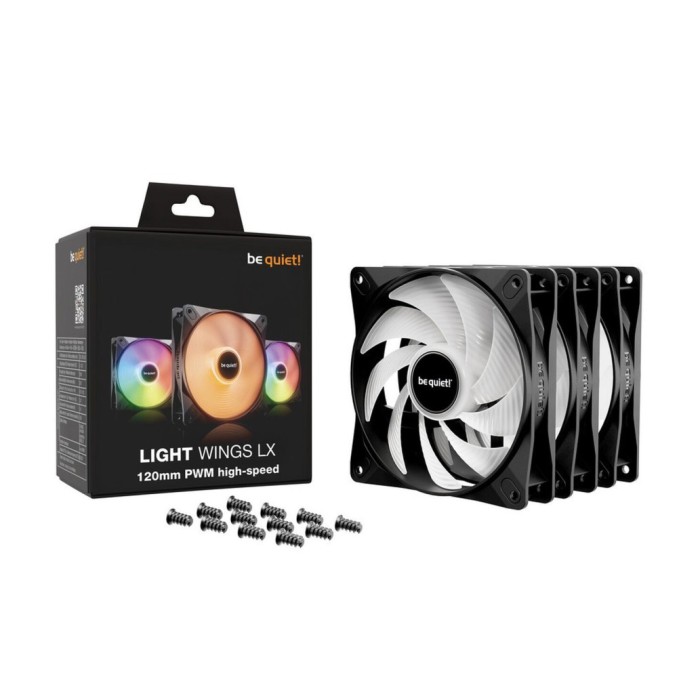 Ventilator be quiet! Light Wings LX High Speed 120mm črna RGB (3 pack) Ventilator be quiet! Light Wings LX High Speed 120mm črna RGB (3 pack)