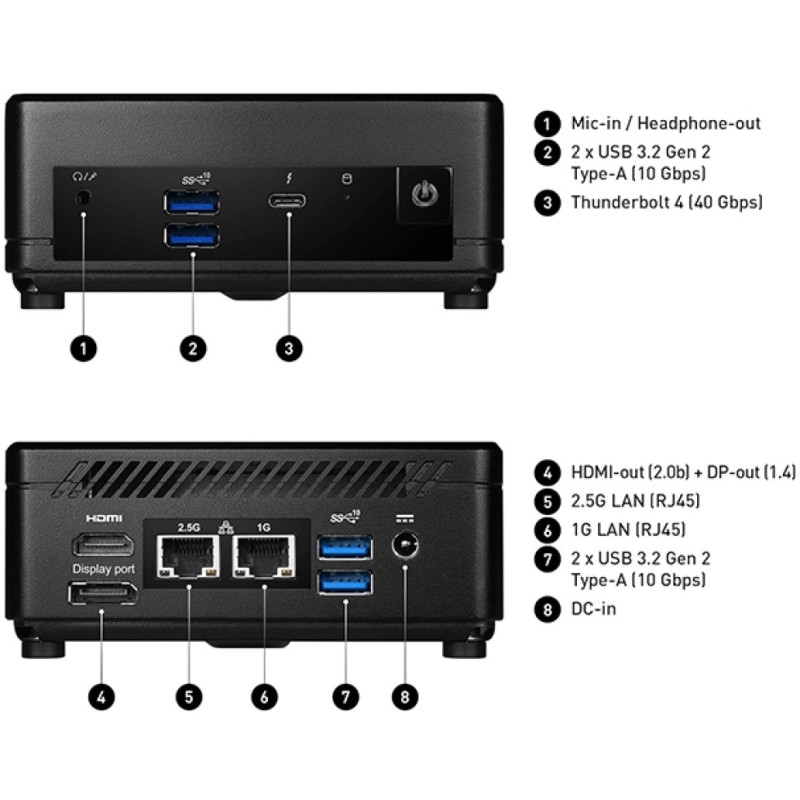 Računalnik BB MSI Cubi 5 12M-001BEU i7-1255U 1xHDMI 1x DisplayPort 1xThunderbolt 4 1xM.2 SSD 2xSO-DIMM 2xLAN Intel Iris Xe graphics (Cubi 5 12M-001BEU) MSI Računalnik BB MSI Cubi 5 12M-001BEU i7-1255U 1xHDMI 1x DisplayPort 1xThunderbolt 4 1xM.2 SSD 2xSO-DIMM 2xLAN Intel Iris Xe graphics (Cubi 5 12M-001BEU)