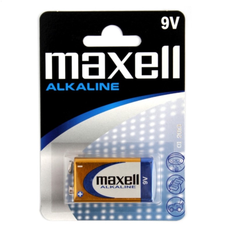 Baterijski vložek Alkalni 9V 6LR61 Maxell Baterijski vložek Alkalni 9V 6LR61