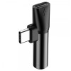 Adapter Audio USB-C M => 3,5mm Ž + USB-C Ž za polnjenje BASEUS - črn (CATL41-01) EOLS-P Baseus Adapter Audio USB-C M => 3,5mm Ž + USB-C Ž za polnjenje BASEUS - črn (CATL41-01) EOLS-P