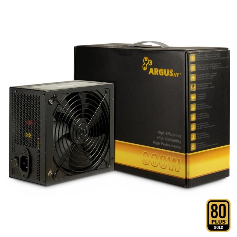 Napajalnik - 900W Inter-Tech GPS-900W Argus 80Plus Gold 93,1% ATX 2.4 140mm črna (88882209)