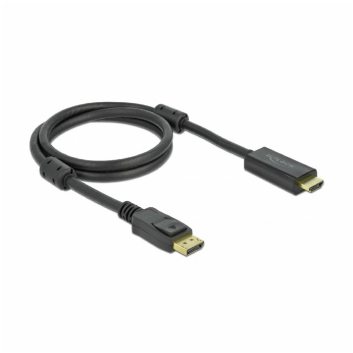 Kabel DisplayPort (m) => HDMI (m) 1,0m Delock 4K@60Hz črn (85955)