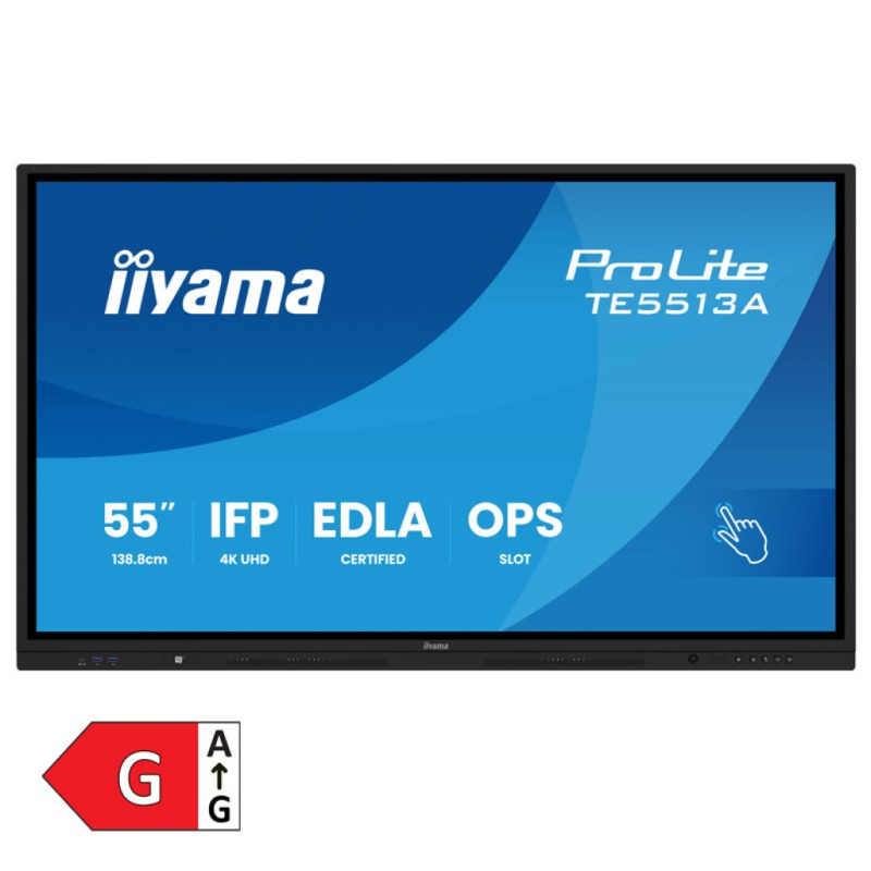 Interaktivni zaslon Iiyama 139,7 cm 55,0 TE5513A-B1AG 3840x2160 Android 14  Priložena 4 pisala 40 točkovni touch