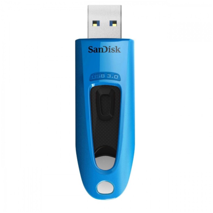Spominski ključek 64GB USB 3.2 Sandisk Ultra 100MB/s plastičen izvlečni moder (SDCZ48-064G-U46B)