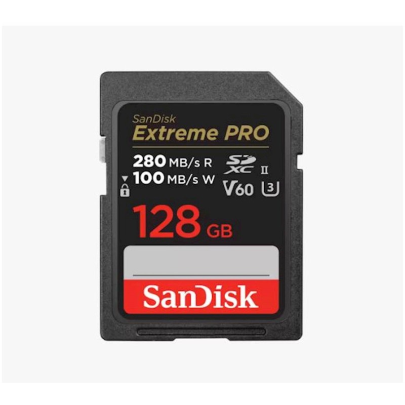 Spominska kartica SDXC 128GB Sandisk Extreme Pro 280MB/s/100MB/s U3 V60 UHS-II (SDSDXEP-128G-GN4IN) SANDISK Spominska kartica SDXC 128GB Sandisk Extreme Pro 280MB/s/100MB/s U3 V60 UHS-II (SDSDXEP-128G-GN4IN)