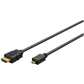 KABEL HDMI/HDMI M/M micro 2,0m Goobay pozlačeni kontakti V2,1 8K črn (53785) KABEL HDMI/HDMI M/M micro 2,0m Goobay pozlačeni kontakti V2,1 8K črn (53785)