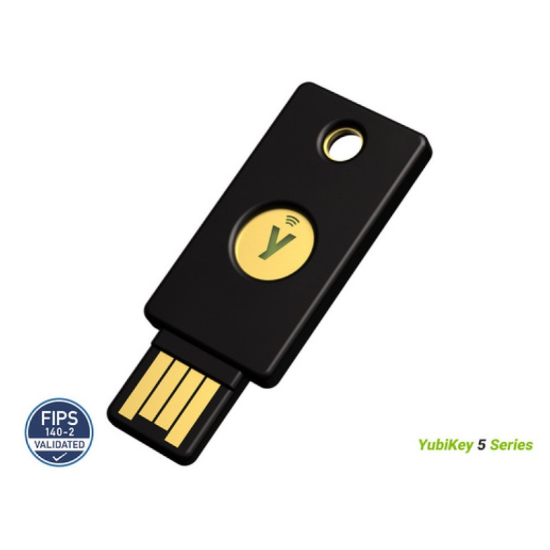 Varnostni ključ Yubico YubiKey 5 NFC FIPS, USB-A, črn Yubico Varnostni ključ Yubico YubiKey 5 NFC FIPS, USB-A, črn