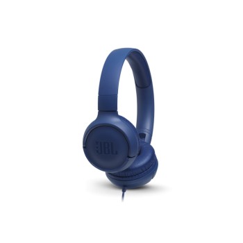 Slušalke žične JBL naglavne 1x3,5mm Tune 500 modre z mikrofonom (JBLT500BLU)