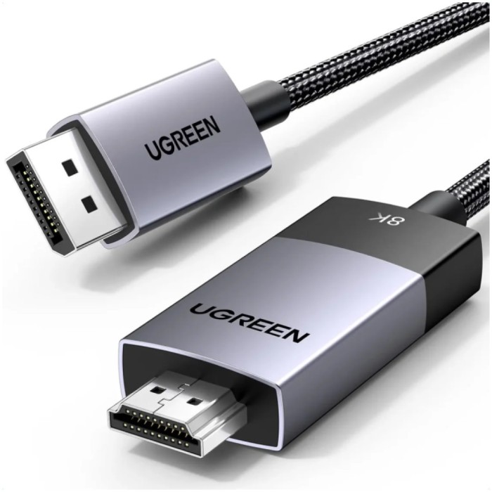 Kabel DisplayPort (m) => HDMI (m) 2,0m Ugreen 8K@60Hz (80397) Kabel DisplayPort (m) => HDMI (m) 2,0m Ugreen 8K@60Hz (80397)