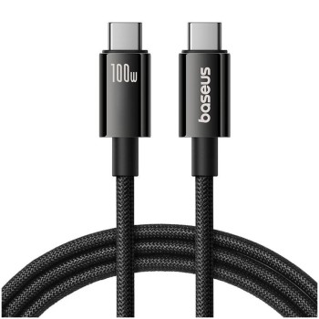 Kabel USB-C => USB-C 3.2 Gen2 20Gbps 100W 4K @ 60Hz 1,50m črn Baseus Tungsten Gold Kabel USB-C => USB-C 3.2 Gen2 20Gbps 100W 4K @ 60Hz 1,50m črn Baseus Tungsten Gold