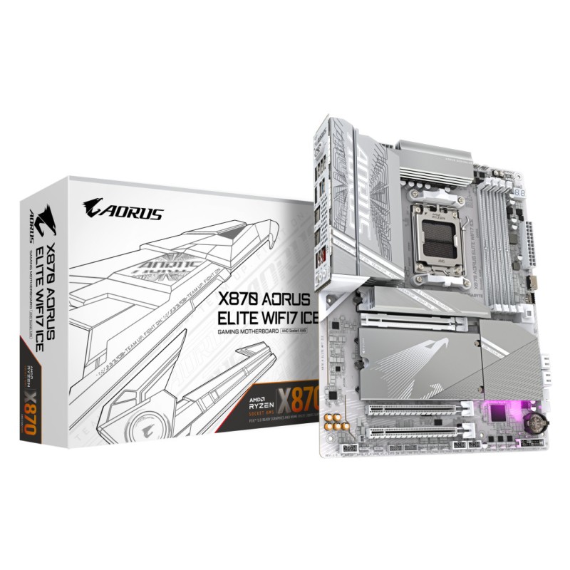 Osnovna plošča AM5 GigaByte X870 Aorus Elite Wifi7 ICE ATX 1xHDMI 2.0 GIGABYTE Osnovna plošča AM5 GigaByte X870 Aorus Elite Wifi7 ICE ATX 1xHDMI 2.0