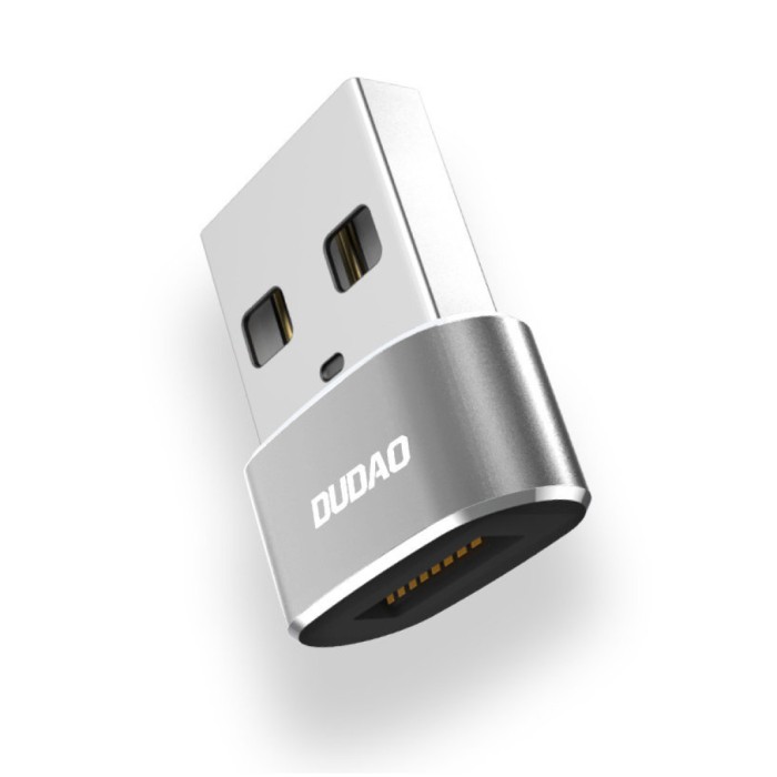 Adapter USB-C => USB-A(ž) Dudao siv (L16AC) Adapter USB-C => USB-A(ž) Dudao siv (L16AC)