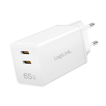 Hišni polnilec 100-240V => 2xUSB-C 65W QC4.0 PD3.0 LogiLink (PA0367) Hišni polnilec 100-240V => 2xUSB-C 65W QC4.0 PD3.0 LogiLink (PA0367)