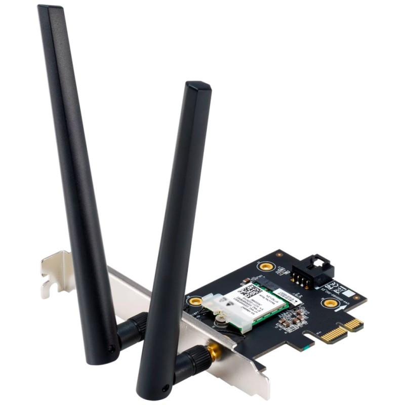 Brezžični mrežni adapter PCIe Asus PCE-AX1800 WiFi6 802.11ax 2x antena BT 5.2 (90IG07A0-MO0B00) ASUS Brezžični mrežni adapter PCIe Asus PCE-AX1800 WiFi6 802.11ax 2x antena BT 5.2 (90IG07A0-MO0B00)