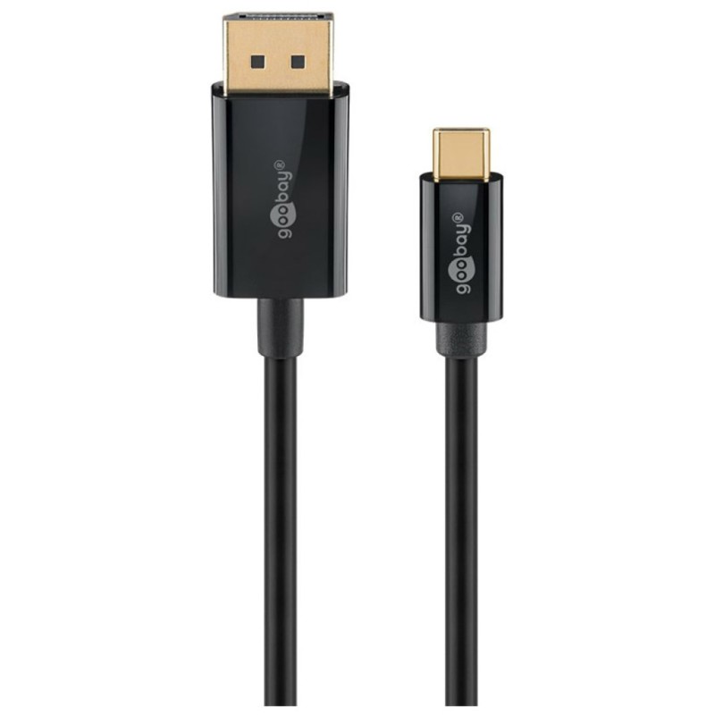 Kabel USB-C => DisplayPort 1.2 2,00m UHD 4K@60HZ črn Goobay (75705) Goobay Kabel USB-C => DisplayPort 1.2 2,00m UHD 4K@60HZ črn Goobay (75705)