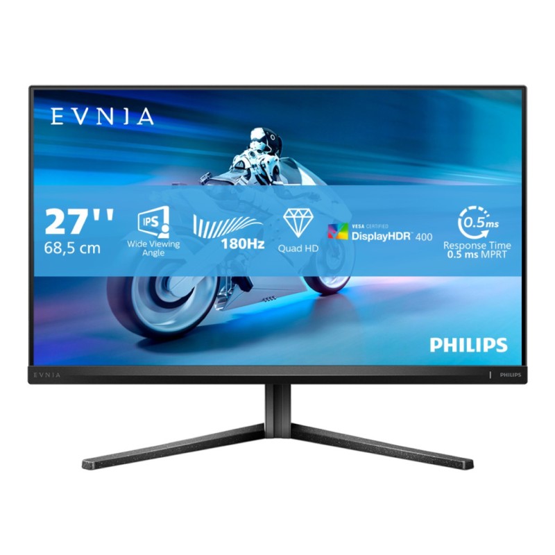 Monitor Philips 68,6 cm (27,0) 27M2N5500/00 2560x1440 Gaming 180Hz IPS 0,5ms 2xHDMI DisplayPort Pivot  3H DCI-P3 FreeSync G-Sync Compatible HDR400 Envia 5000 Delta E<2 calibration PHILIPS Monitor Philips 68,6 cm (27,0) 27M2N5500/00 2560x1440 Gaming 180Hz IPS 0,5ms 2xHDMI DisplayPort Pivot  3H DCI-P3 FreeSync G-Sync Compatible HDR400 Envia 5000 Delta E<2 calibration