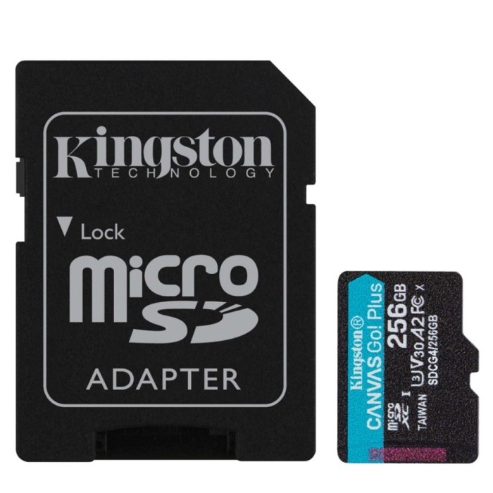 Spominska kartica SDXC-Micro 256GB Kingston GO Canvas Go! Plus 200MB/s/160MB/s U3 V30 UHS-I +adapter (SDCG4/256GB) Spominska kartica SDXC-Micro 256GB Kingston GO Canvas Go! Plus 200MB/s/160MB/s U3 V30 UHS-I +adapter (SDCG4/256GB)