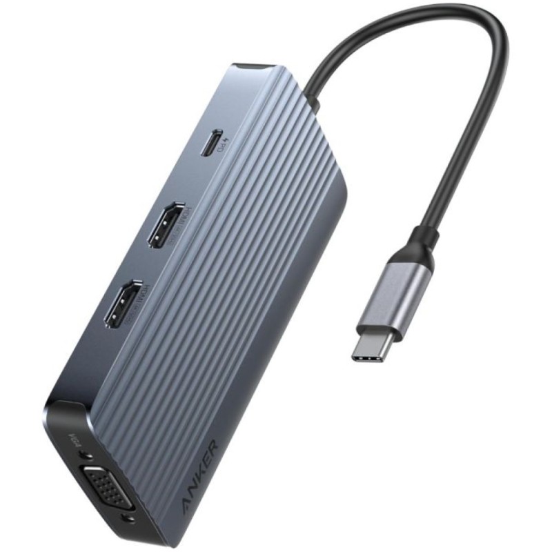 Priklopna postaja USB-C => Anker 8v1 2xHDMI 1xVGA 3xUSB3.1 1xUSB-C 85W (A83790A2) ANKER Priklopna postaja USB-C => Anker 8v1 2xHDMI 1xVGA 3xUSB3.1 1xUSB-C 85W (A83790A2)