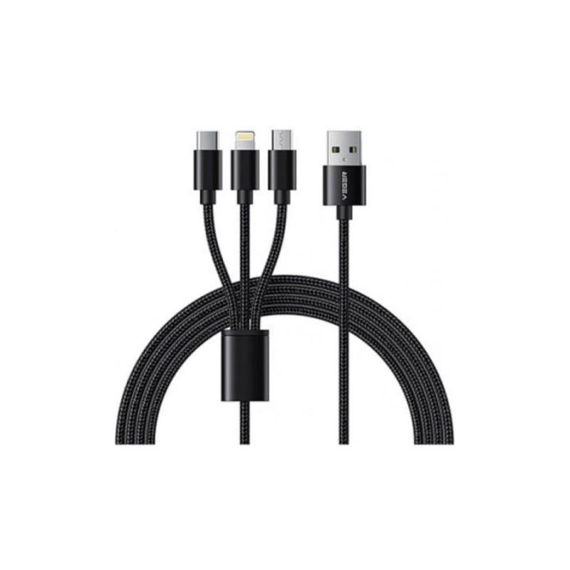 Kabel USB-C => USB-A 3.2 Gen1x1 A 1,50m Vegner  USB-C/Lightning/MicroUSB V303