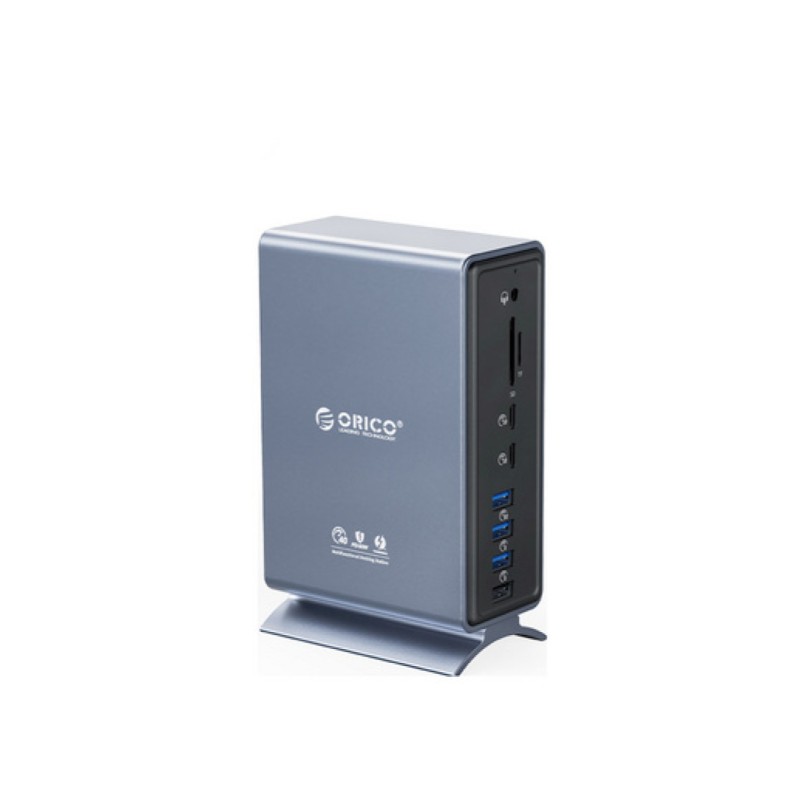 Priklopna postaja USB-C => Orico TB3-S4 1xDisplayPort 5xUSB 2xUSB-C RJ45 čitalec kartic SD/microSD (TB3-S4-EU-GY-BP) Orico Priklopna postaja USB-C => Orico TB3-S4 1xDisplayPort 5xUSB 2xUSB-C RJ45 čitalec kartic SD/microSD (TB3-S4-EU-GY-BP)