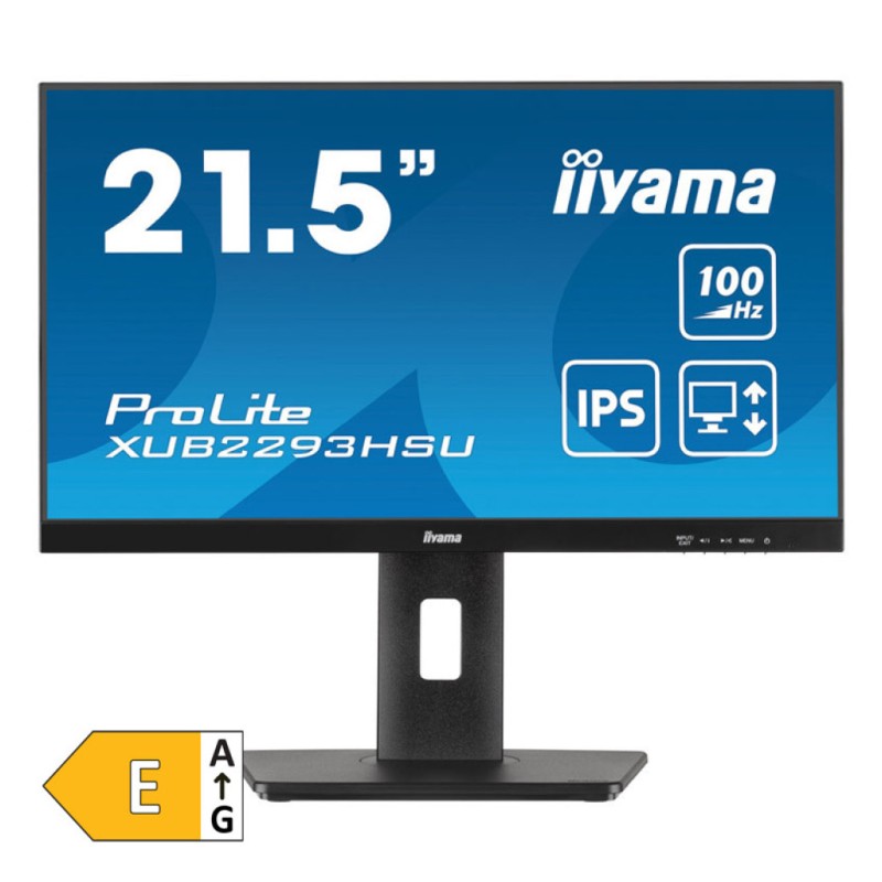 Monitor Iiyama 54,6 cm (21,5) XUB2293HSU-B7 1920x1080 100Hz IPS 1ms HDMI DisplayPort 2xUSB2.0 Pivot Zvočniki sRGB96% AdaptiveSync Iiyama Monitor Iiyama 54,6 cm (21,5) XUB2293HSU-B7 1920x1080 100Hz IPS 1ms HDMI DisplayPort 2xUSB2.0 Pivot Zvočniki sRGB96% AdaptiveSync